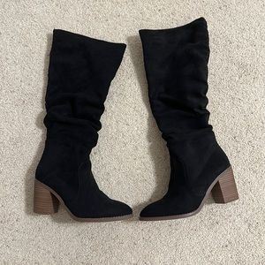 Black Knee High Boots